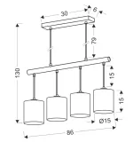 lampa-wiszaca-combi-nad-stol-czarna-abazury-tkaninowe-bezowe-4x60w-e27-stan-nowy