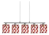 lampa-wiszaca-classic-zwis-na-linkach-5x40w-g9-chrom-czerwone-krysztalki