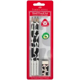 olowki-trojkatne-faber-castell-motyw-krowa-3-sztuki-gumka-blister