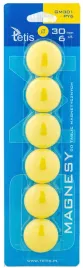 magnesy-do-tablic-tetis-zolte-gladkie-30mm-6