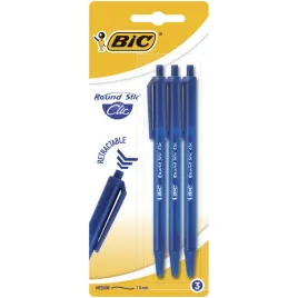 dlugopis-round-stic-clic-bic-niebieski-blister-3szt