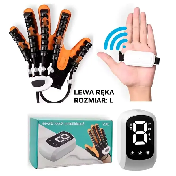 RĘKAWICA ROBOTYCZNA REHABILITACJA RĘKI I DŁONI PO UDARZE HEMIPLEGIA LEWA L