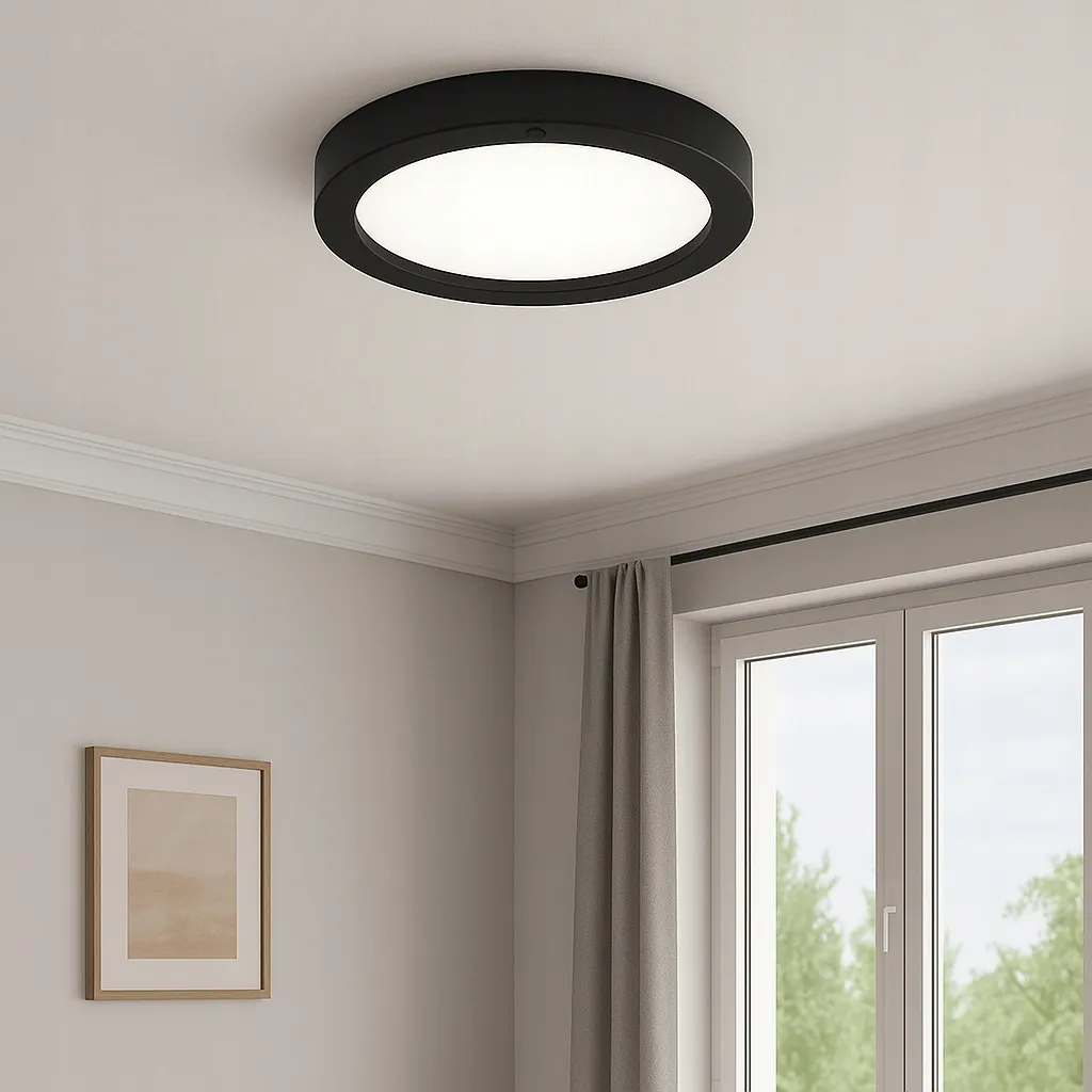 lampa-sufitowa-led-12w-plafon-montaz-podtynkowy-natynkowy-czujnik-cct-black-stan-nowy