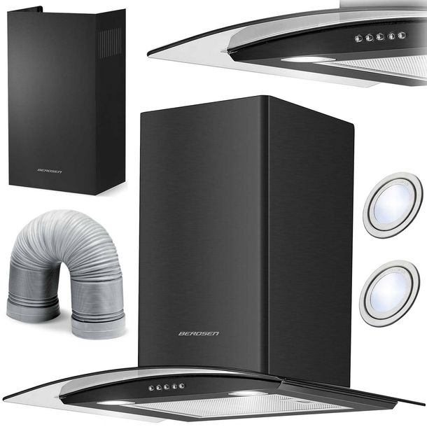 Okap Kuchenny 60cm Kominowy Led Bt-201 Berdsen