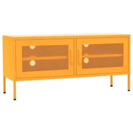 szafka-tv-stalowa-105x35x50-musztardowa