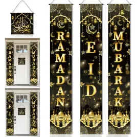 dpkow-4-szt-czarny-zloty-baner-ramadan-mubarak-eid-mubarak-drzwi-pary