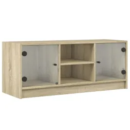 szafka-tv-ze-szklanymi-drzwiami-dab-sonoma-102x37x42-cm