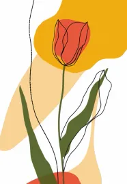 plakat-68x98cm-przerysowany-tulipan