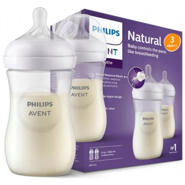 Philips Avent Butelka Natural Response 260ml 3-6m 2 szt SCY903/02 x 4