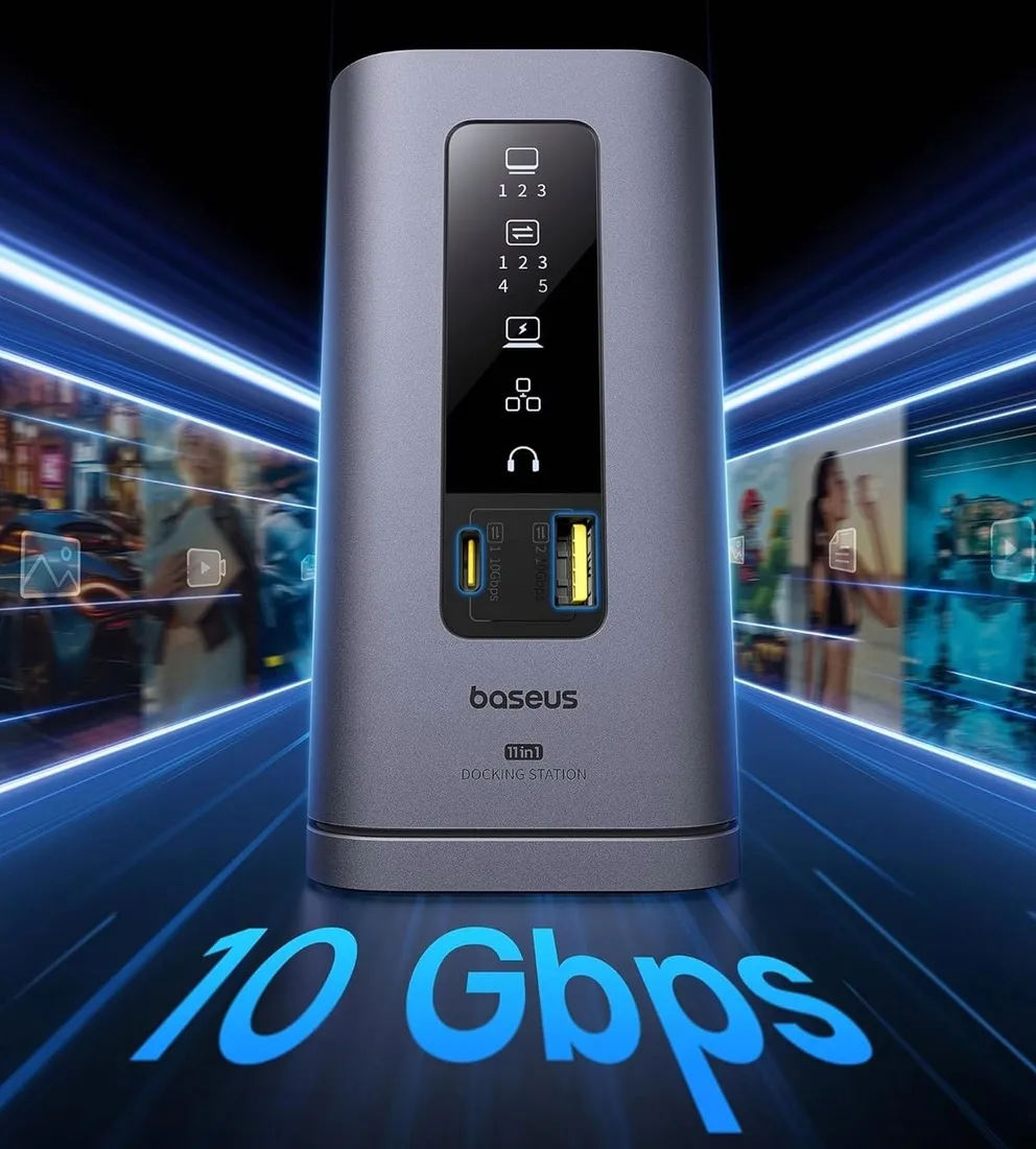 baseus-spacemate-displaylink-stacja-dokujaca-usb-c-11w1-100-w-pd-stan-nowy
