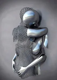 dekoracja-scienna-3d-metalowa-para-w-uscisku-na-prezent