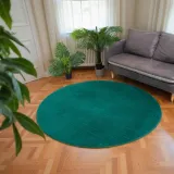 dywan-okragly-strado-rabbit-3d-200cm-bottlegreen-stan-nowy