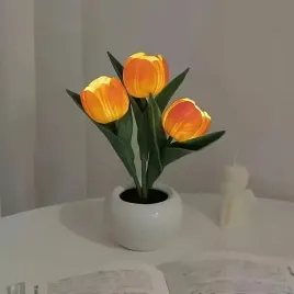 lampka-lampa-led-tulipan-orange-tulipany-w-doniczce-prezent-dzien-kobiet
