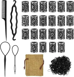 zestaw-gumek-metalowy-element-hair-cuff-srebrny-24-szt