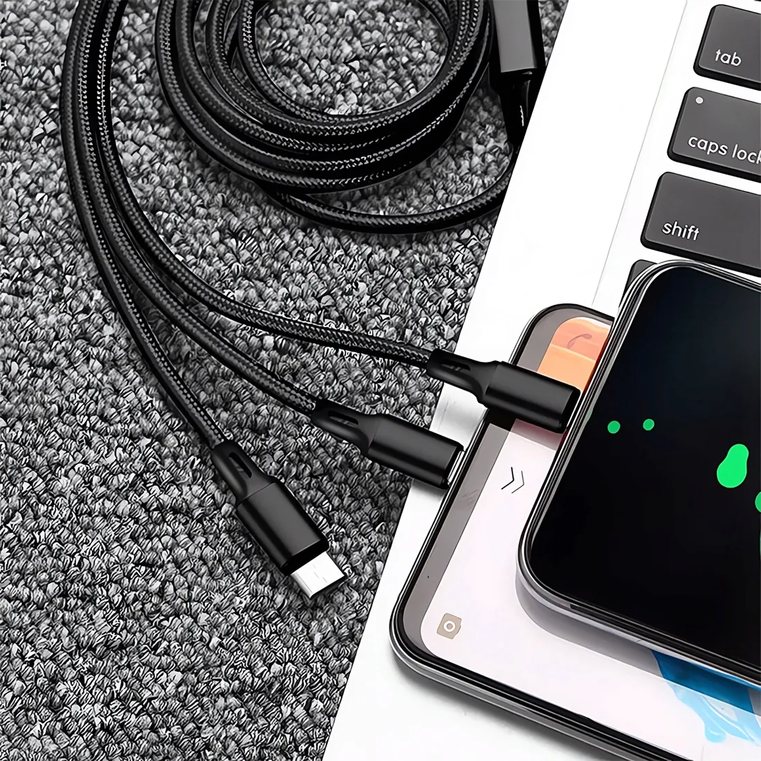 transmiter-bluetooth-fm-mp3-audio-bt-kabel-usb-3w1-lightning-micro-usb-c-stan-nowy
