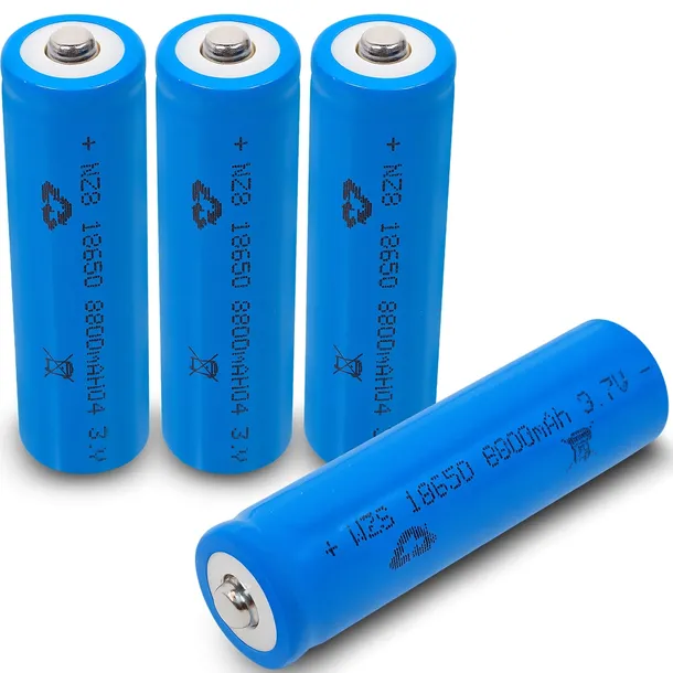 4X AKUMULATOR 18650 Bateria 8800 mAh Li-ion 3,7V Ogniwo DO LATARKI CZOŁÓWKI