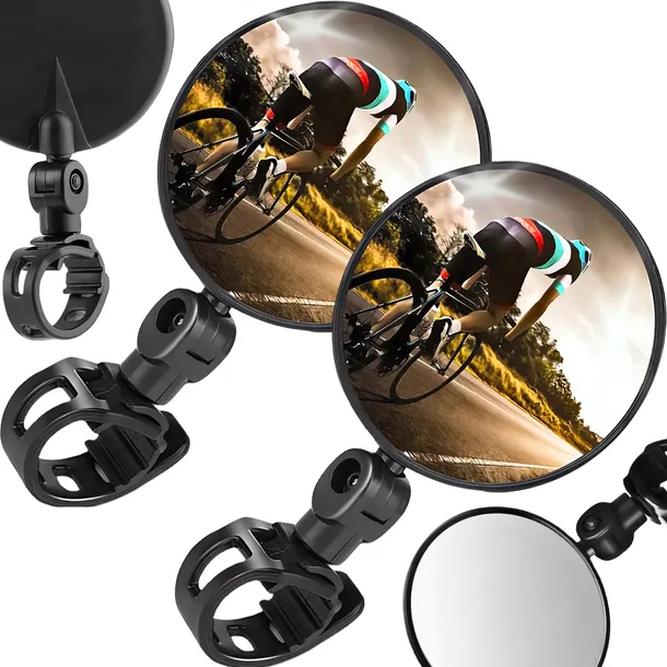 2X LUSTERKO ROWEROWE DO ROWERU NA KIEROWNICĘ 7,5CM LUSTERKA NA ROWER