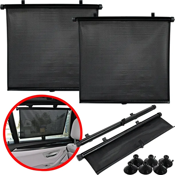 ROLETY PRZECIWSŁONECZNE NA BOCZNE SZYBY ROLETA 2x50 cm ŻALUZJE ZASŁONKI