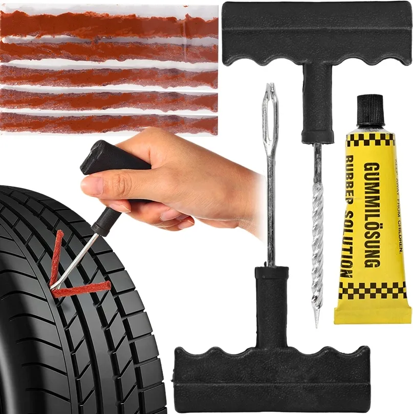 zestaw-naprawczy-do-opon-kompresor-uszczelniacz-szydlo-sznur-10-x-wkrety-stan-nowy