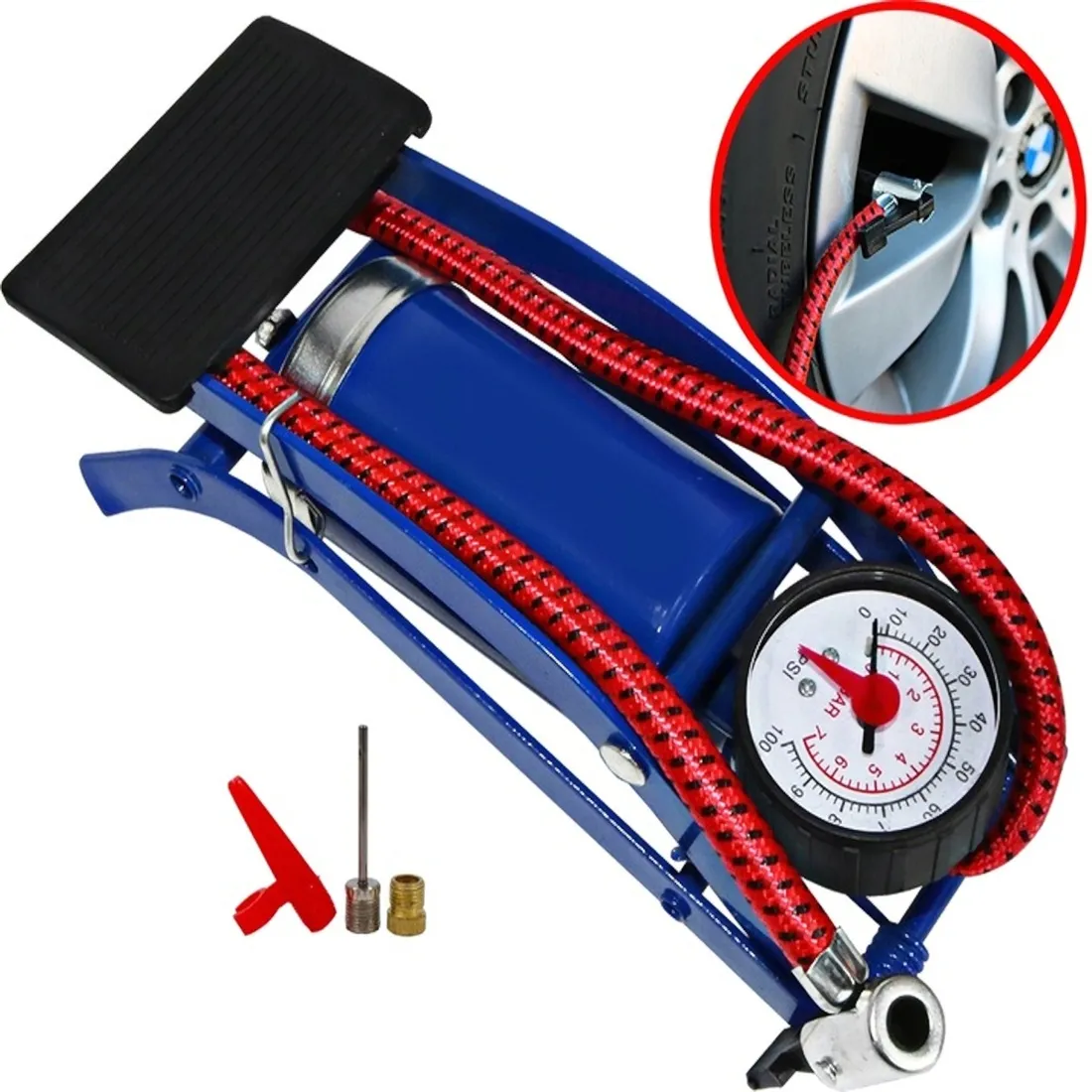 metalowa-pompka-samochodowa-nozna-rowerowa-1-tlok-koncowki-manometr