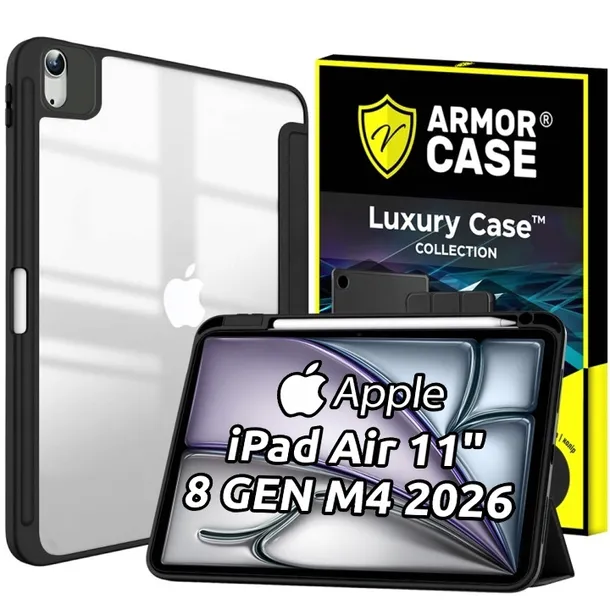 Przeźroczyste ETUI CASE do Apple iPad Air 11" 8 GEN M4 2026 CZARNY