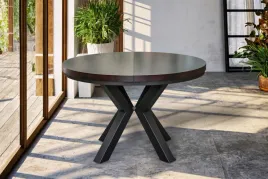 stol-okragly-rozkladany-fi-120-2-x-40-cm-loft-z-designerskimi-nogami