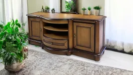 komoda-rtv-debowa-dalia-3-dab-do-salonu-meble-classic-140-cm-funkcjonalna