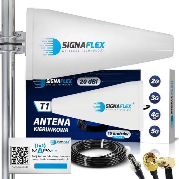 ANTENA ZEWNĘTRZNA DO ROUTERA INTERNETU TELEFONU 3G 4G LTE ZTE HUAWEI 15m