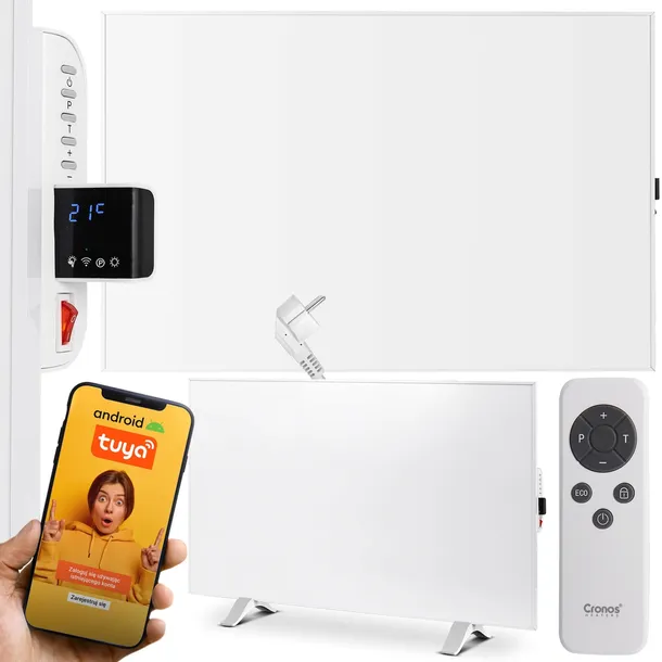 GRZEJNIK PROMIENNIK PODCZERWIENI WiFi PILOT 980W