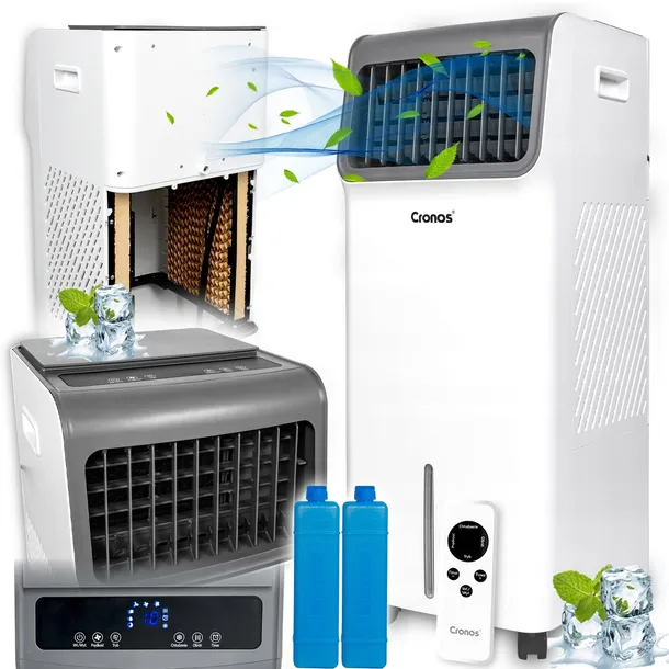 KLIMATOR KLIMATYZER WENTYLATOR PRZENOŚNY 18L JONIZACJA 4w1 + PILOT WKŁADY