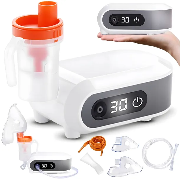 INHALATOR NEBULIZATOR DLA DZIECI I DOROSŁYCH 2 MASKI DO INHALACJI FILTRY