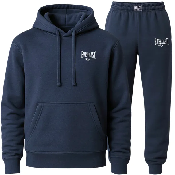 Everlast dres męski komplet dresowy spodnie bluza bawełna L GRANAT