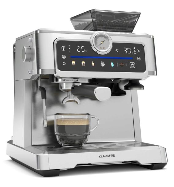 Klarstein GrandPresso Touch 1350W 20bar Ekspres Kolbowy Srebrny