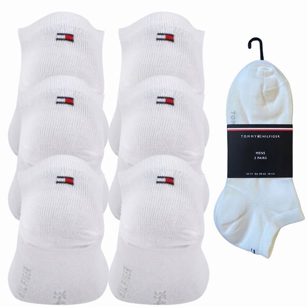 Skarpetki męskie Tommy Hilfiger białe bawełnianie 39-42 3 pary