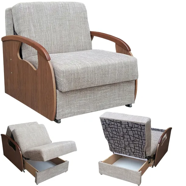 Fotel Rozkładany do Spania AMERYKANKA 80cm bonell LAMINAT Retro Sofa 1-os
