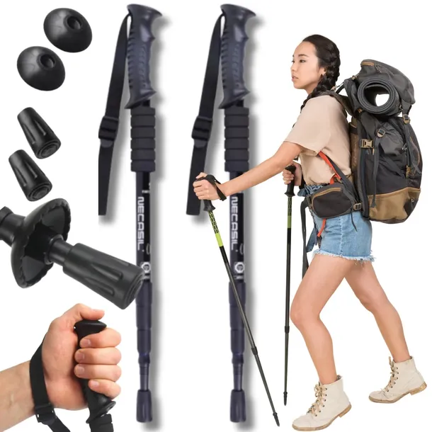 KIJE KIJKI NORDIC WALKING TREKKINGOWE DO CHODZENIA W GÓRY REGULOWANE 2 szt