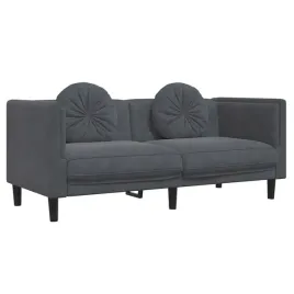 sofa-2-osobowa-z-poduszkami-ciemnoszara-aksamit