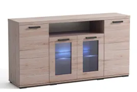 komoda-z-drzwiami-160-szklo-rtvka-sonoma-biala-komoda-z-witryna-szklo