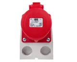 gniazdo-elektryczne-scienne-pce-czerwony-915-6w-stan-nowy