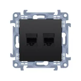 simon-10-gniazdo-komputerowe-podwojne-rj45-kategoria-6-czarny-mat-c62-01-49