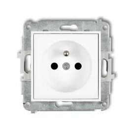 karlik-mini-gniazdo-pojedyncze-z-uziemieniem-ip-20-mgp-1zp-bialy