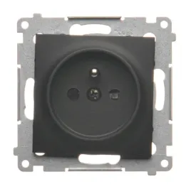 simon-54-gniazdo-pojedyncze-z-bolcem-dgz1z-01-49-czarny-mat