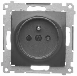 simon-54-gniazdo-pojedyncze-z-bolcem-dgz1z-01-49-czarny-mat