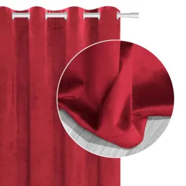 czerwona-zaslona-zaciemniajaca-na-przelotkach-welurowa-140x250-velvet-soft