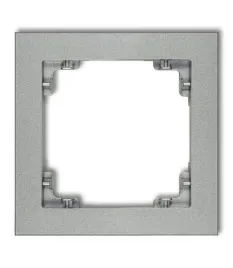 karlik-ramka-uniwersalna-pojedyncza-srebrna-mat-7dr-1-deco