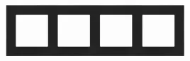 simon-55-ramka-poczworna-tr4-149-czarny-mat-tr4-149