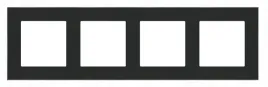 simon-55-ramka-4-krotna-duo-czarna-podstawa-chrom