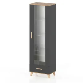 witryna-z-polkami-szuflady-slupek-pojemna-grafit-dab-wotan-60-cm-scandi