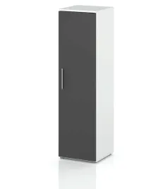 regal-slupek-na-ksiazki-polki-drzwi-szafka-bialy-mat-grafit-mat-40-cm-walet