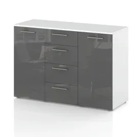 komoda-szafka-szuflady-duza-pojemna-2-drzwi-szary-wysoki-polysk-150-cm-full